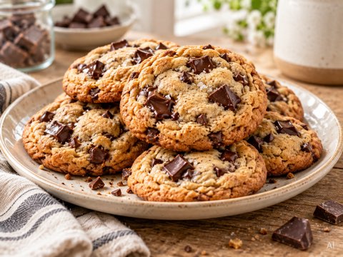 Americké čokoládové cookies z netu – ilustrační obrázek vytvořený AI